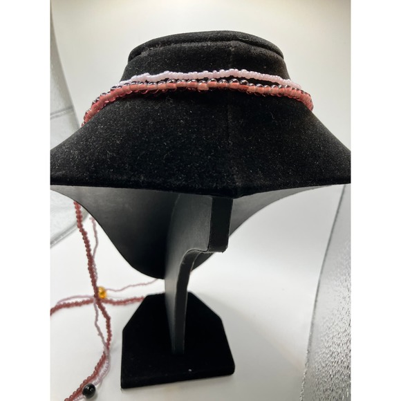 Vintage Purple & Pink Mini Beaded Necklace! - Picture 7 of 7